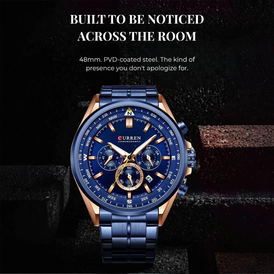 Compass Men’s Watch - 48mm Rose Blue