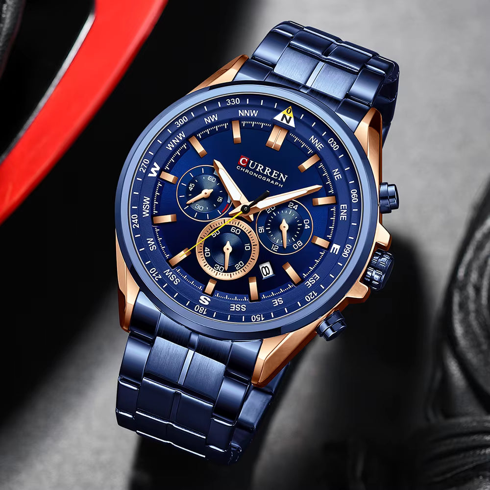Compass Men’s Watch - 48mm Rose Blue