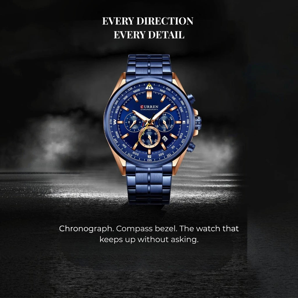 Compass Men’s Watch - 48mm Rose Blue