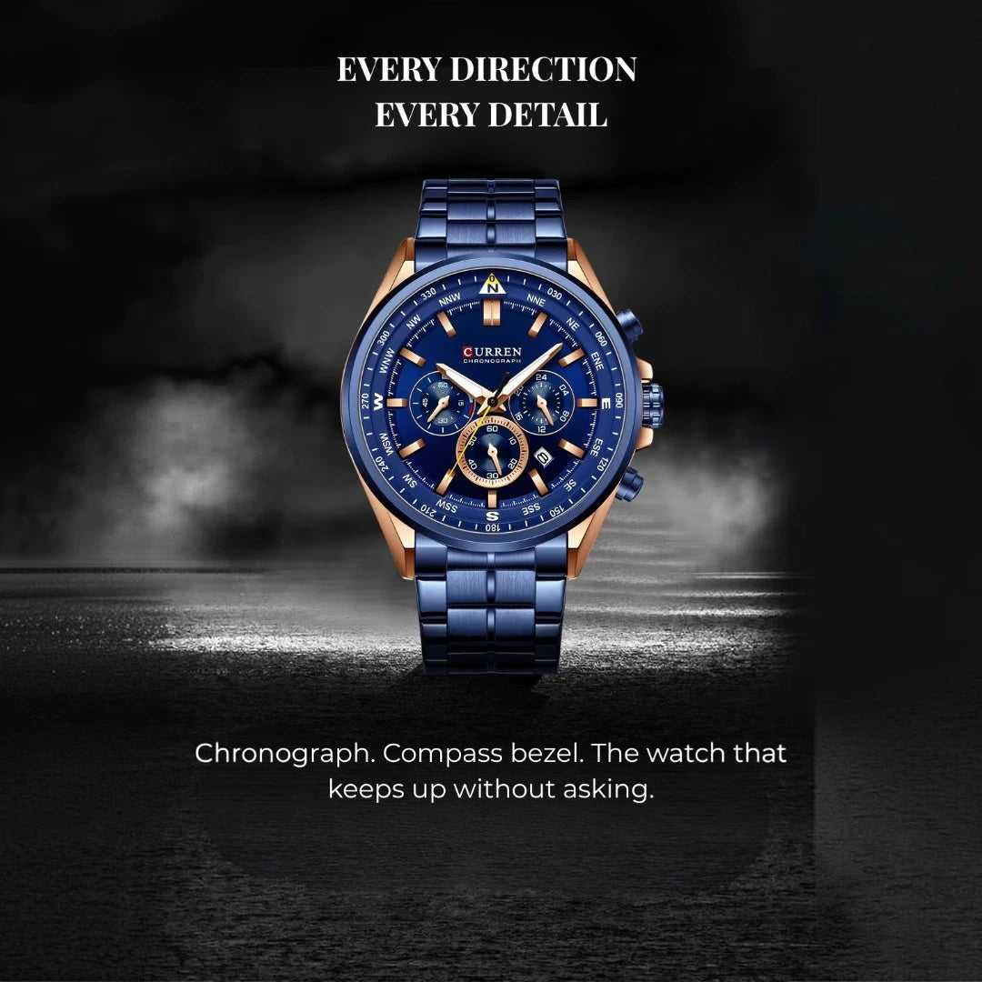 Compass Men’s Watch - 48mm Rose Blue