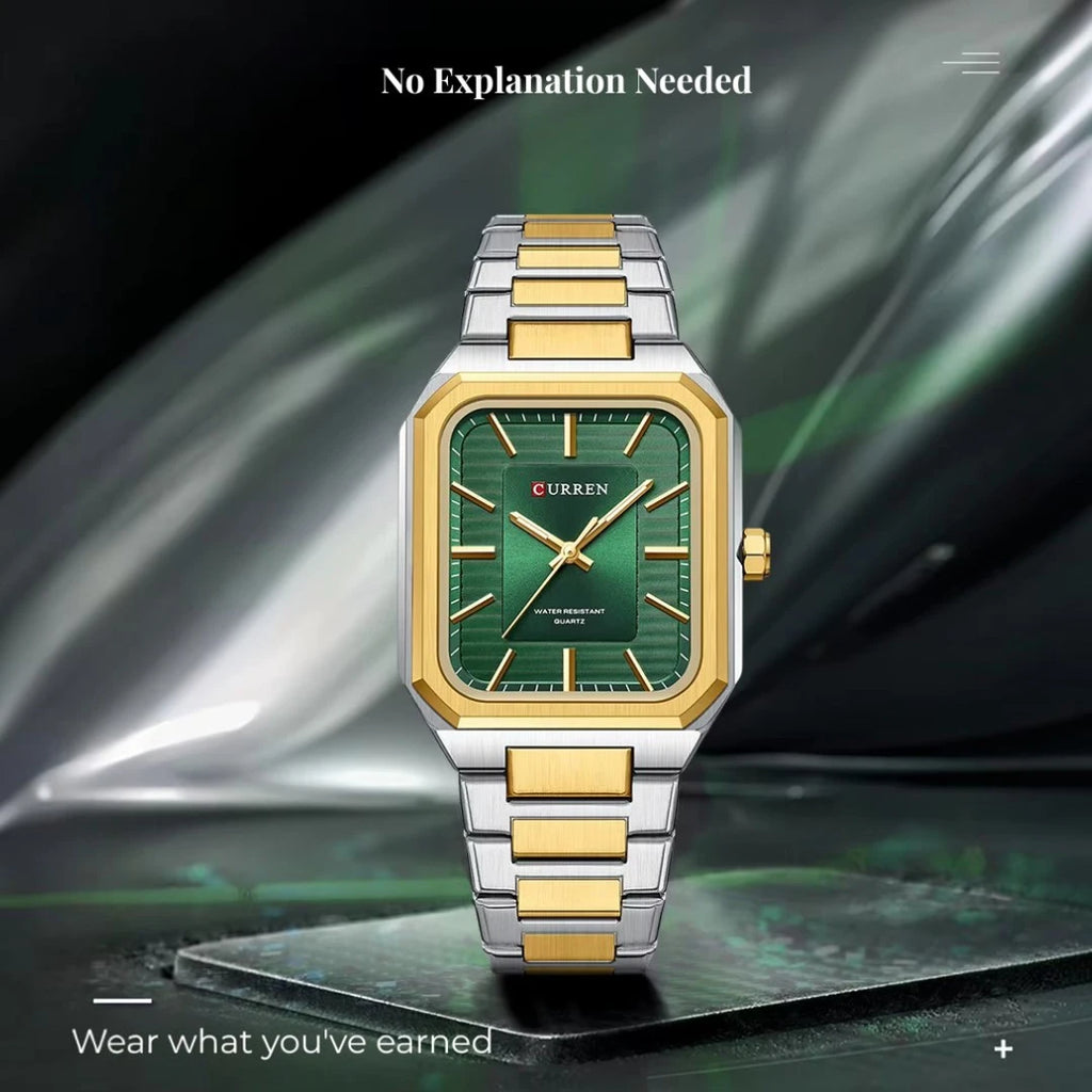 Rectangular Men’s Dress Watch 35 mm – Steel Bracelet