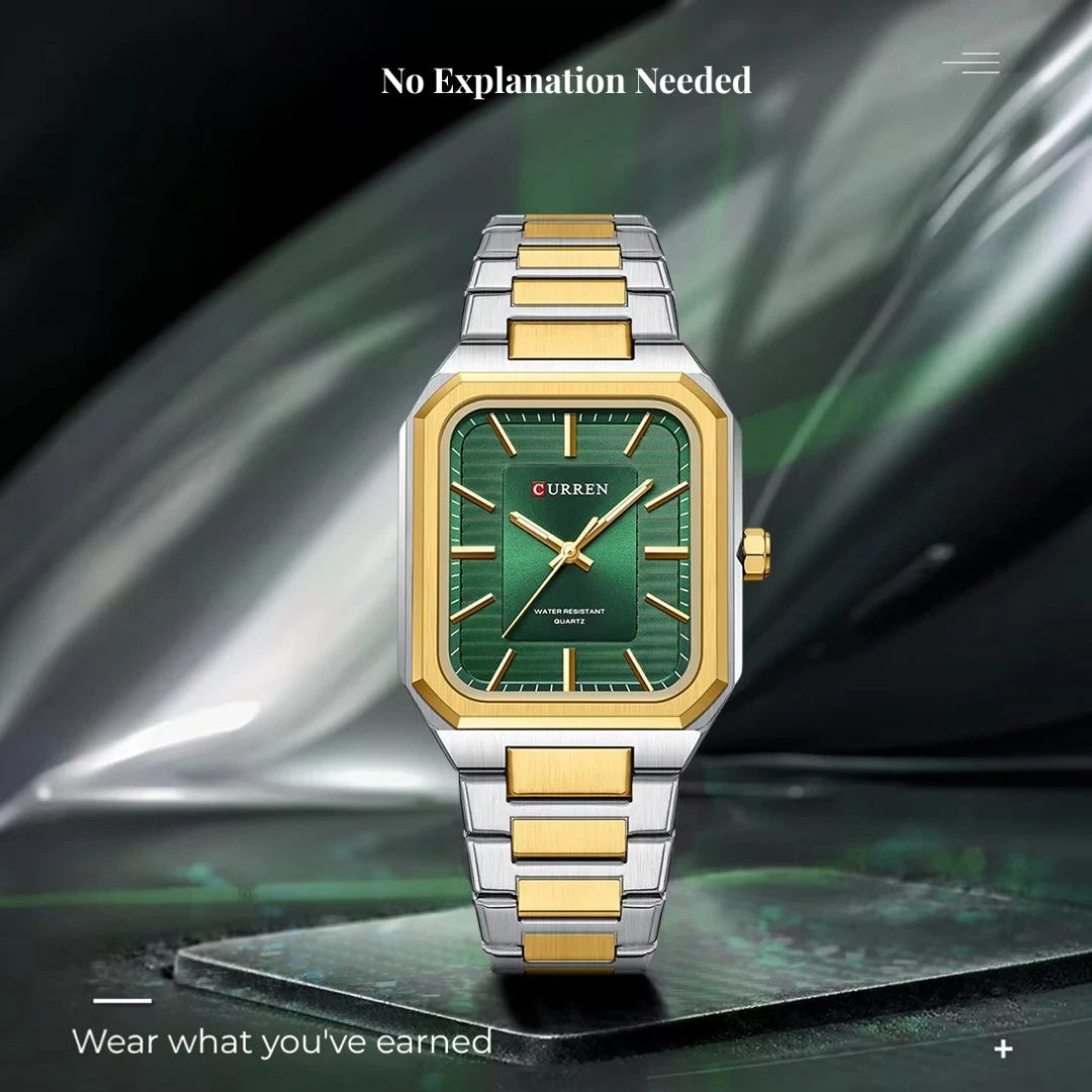 Rectangular Men’s Dress Watch 35 mm – Steel Bracelet